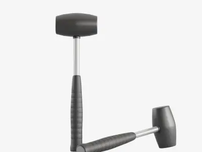 Industrial Hammer Low-poly 3D model