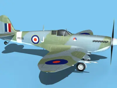 Supermarine Spitfire MK XII V02 3D model