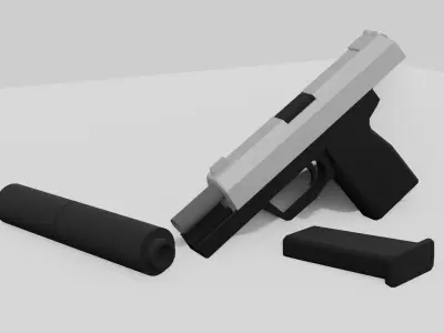 Modular USP Free low-poly 3D model