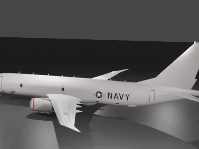 US NAVY Boeing p8 poseidon 3d model Low-poly 3D model