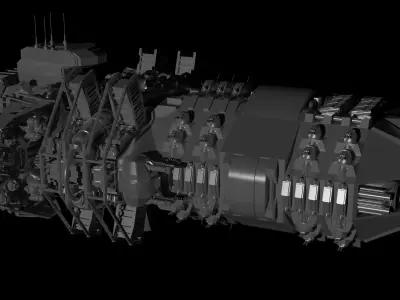 The spaceship Dreadnought MK2 3D model 3D model