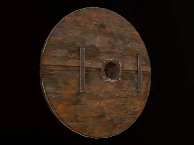 Wagon Wheel 5 Low-poly 3D model