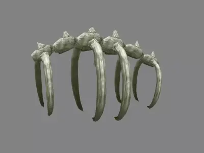 Animal  skeleton - Dinosaur bones Low-poly 3D model