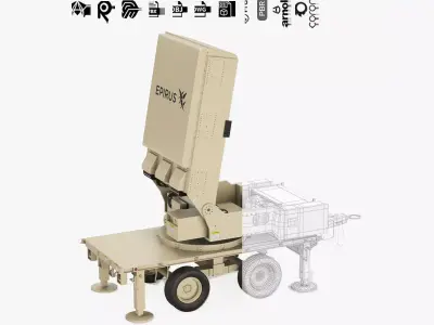 Leonidas High-Power Microwave System Radar 3D model