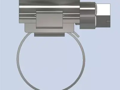 Metal clamp 8x13mm 3D model
