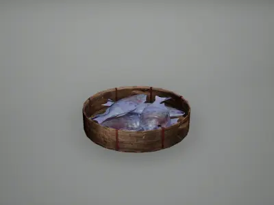 Viking Fish Low Poly Game Ready Low-poly 3D model