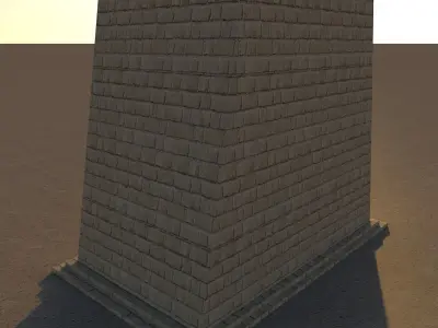 Stone house Low-poly 3D model