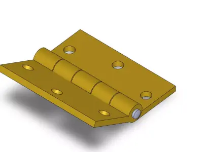 3D Model Hinge brass Low-poly 3D model