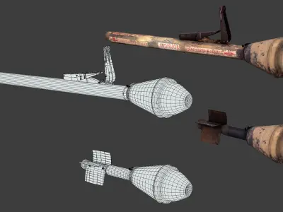 German Panzerfaust WWII Panzer Low-poly 3D model
