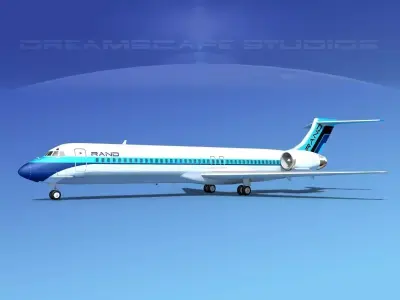 McDonnell Douglas MD-87 Rand Air Charter 3D model