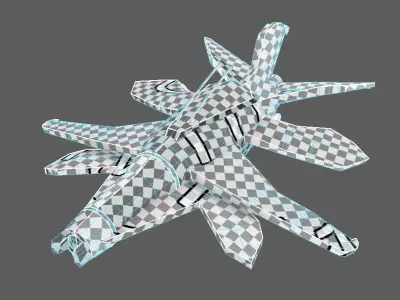 jet fbx sketch of spaceship Free low-poly 3D model