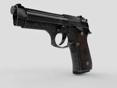 Beretta M9 Low-poly 3D model