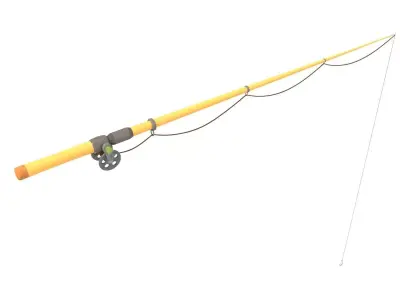 Fishing Pole Rigged 3D model