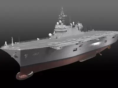 JMSDF Izumo class helicopter carrier Free 3D model