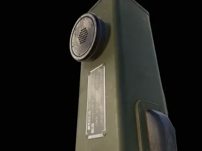 SCR536 World War 2 walkie talkie Low-poly 3D model
