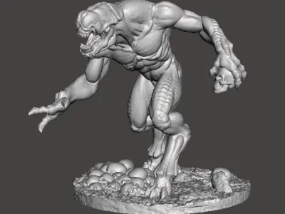 HELLKNIGHT DEMON MINIATURE MODEL FIGURE FANTASY SCIFI GAMES RPG 3D print model