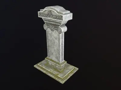 Tombstone - PBR Game Ready stone monument Low-poly 3D model