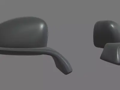 Car Mirror 09 Low-poly 3D model