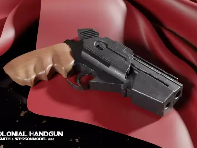 Battlestar Galactica Handgun Low-poly 3D model