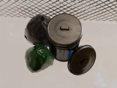 Street Trash Props Low-poly 3D model