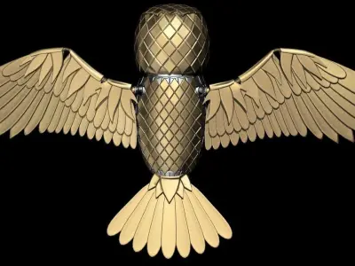 Bubo the Owl Low-poly 3D model