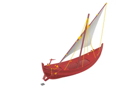 Byzantine Merchant Boat 3D model