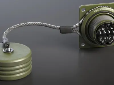 Fiber Optic Connector Type 1 3D model