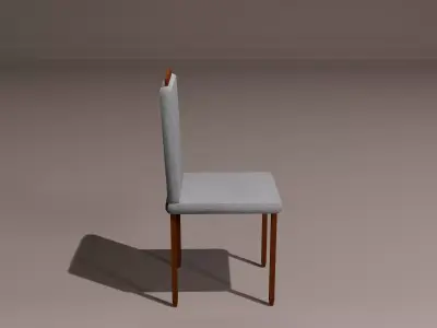 Conjunto Mesa de Jantar Moderna  4 Cadeiras - Lowpoly Low-poly 3D model