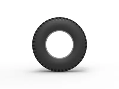Military tire 14 Scale 1 to 25 3D print model