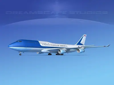 Boeing 747-8I Jumbo Jet USA 3D model