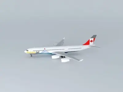 GoldenJet Airbus A340 200 Canadian Iceberg Free 3D model