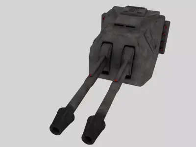 Sci-fi gun turret Free 3D model