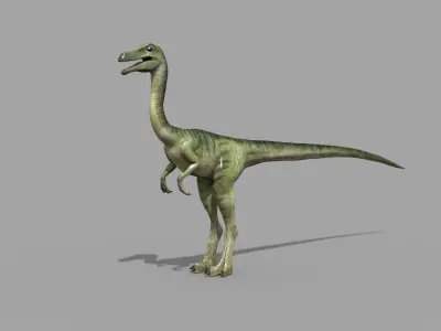 Real Animated Compsognathus - 8K 3D model