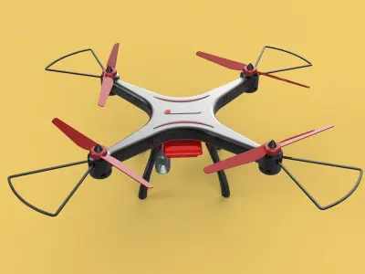 DRONE WEBCAM HD CAMERA MOD QUADCOPTER UAV UAS AERIAL FPV RC SYMA 3D model