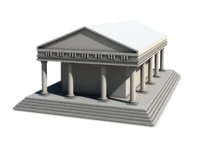 Classical temple 3D model