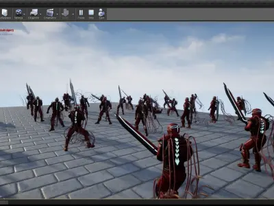 Destroyer Scifi  Low-poly 3D model