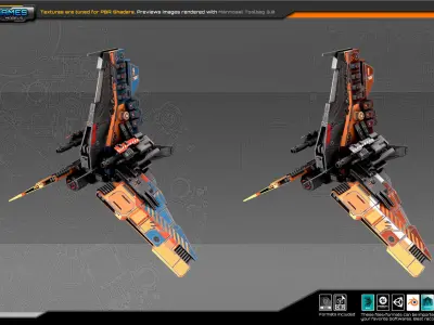 SF Fighter ZR3 Low-poly 3D model