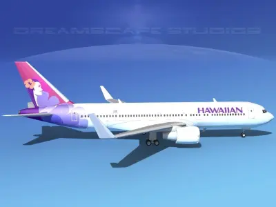 Boeing 767-300 Hawaiian 3D model
