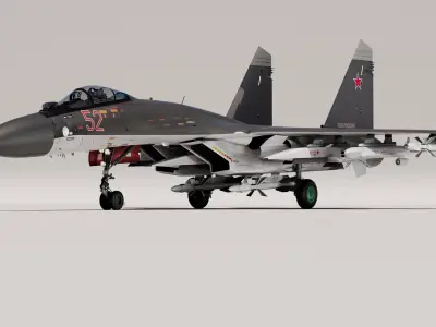 Sukhoi Su-27 Flanker 3d model 3D model