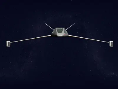 Alien shuttle spacecraft 3D model