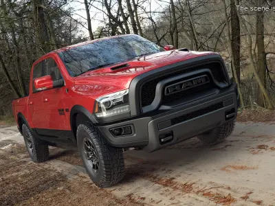 Dodge Ram 1500 Pickup Truck Rigged for Maya 3D model