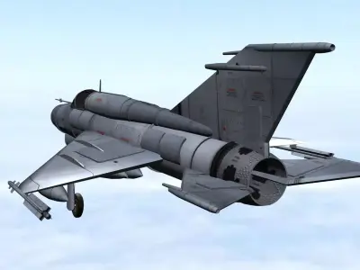 Fighter Jet Flying In Sky Plane V18 Low Poly 3D Model Low-poly 3D model