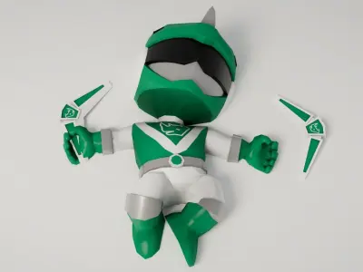 Liveman Warriors Rigged Free low-poly 3D model