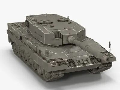 Leopard 2 Low-poly 3D model
