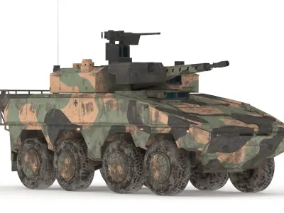 Boxer MRAV Low Poly Low-poly 3D model