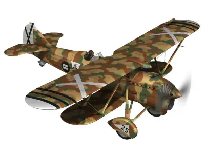 Fiat CR 32 - Italy Air Force - XVI Gruppo 3D model