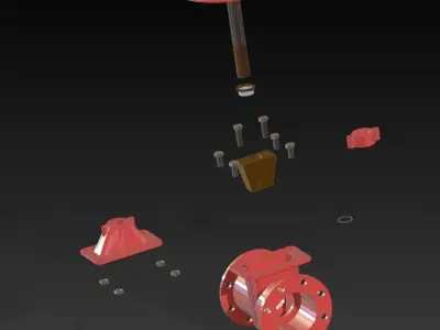 Valve gate Free 3D model