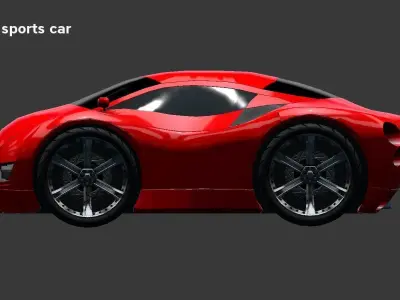 Concept sports car Free low-poly 3D model