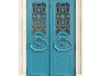 Entrance classic door 101 3D model