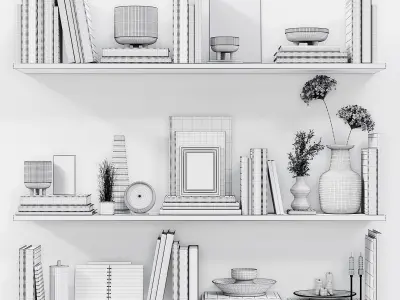 Book Decor Set 3D model